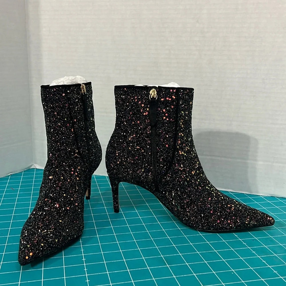 SCHUTZ Shoes - Anthropologie Schultz Glitter Boot Pointed Toe Dazzling Witchy Style Size 9.5